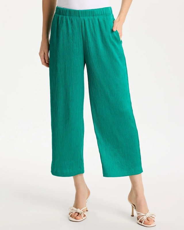 Travelers Crinkle Textured Crop Pants - image 1